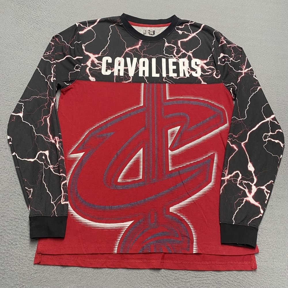 Cleveland Cavaliers Shirt Mens Large Red NBA Basketball Ultra Game Long Sleeve